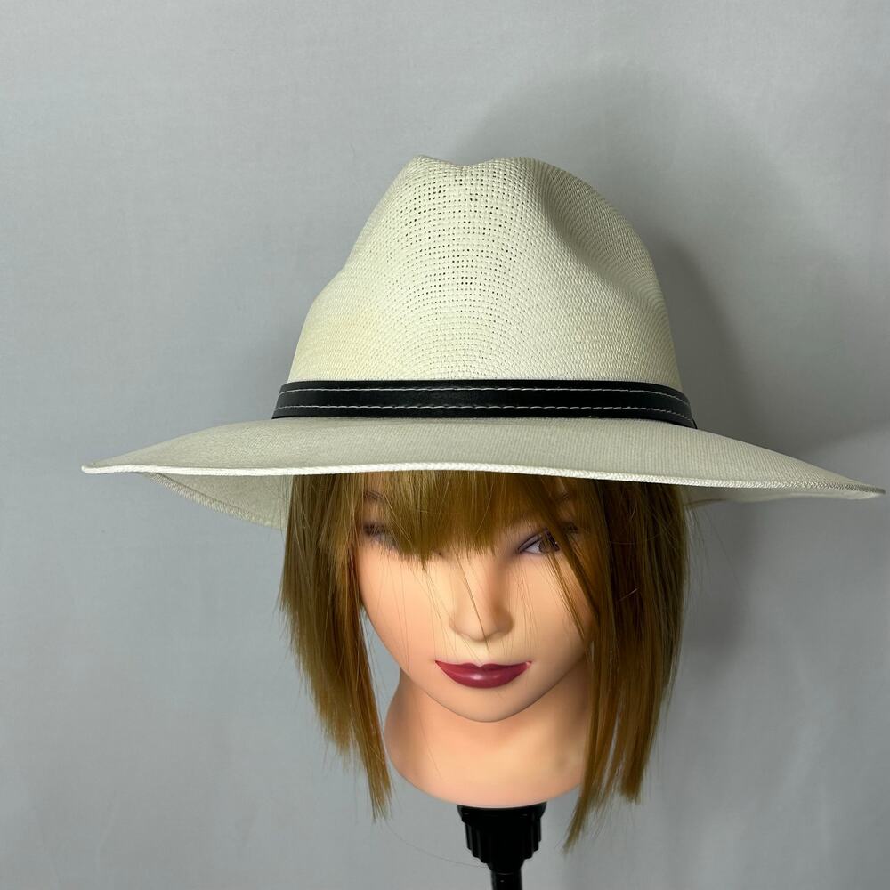 Gonzalez Straw Hat Wide Brim Cream Western Panama Style Size L
